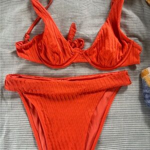 Vibrant Orange Bikini Set